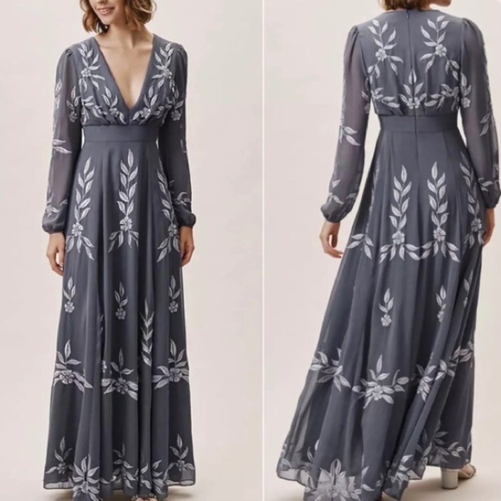 BHLDN Belize Dark Periwinkle Dress.